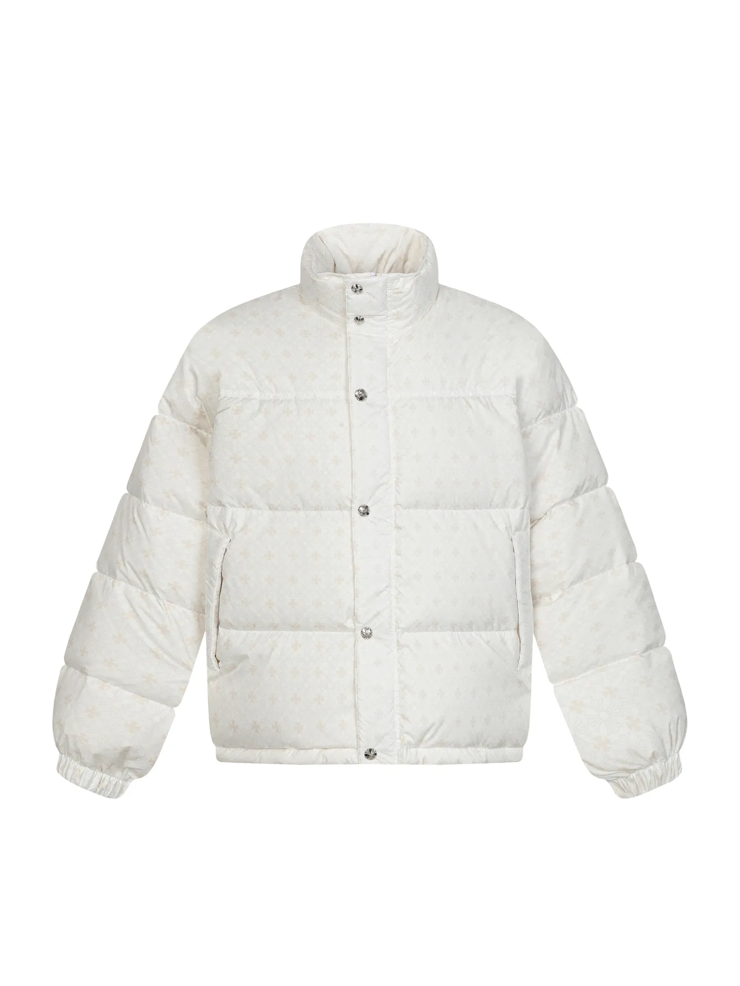 🅿️940 CH Crow Heart Dark Pattern Jacquard Down Jacket. High-quality and evenly filled down. The filling is full and even, ensuring good thermal insulation performance. The fabric adopts a unique dark pattern jacquard process, which makes the fabric visually present a rich layering and three-dimensional effect, which is both beautiful and fashionable. Use high-quality fabrics, special fabrics that are waterproof, stain-proof and breathable to ensure the practicality and comfort of the clothes. Paying attention to details, the sewing is excellent, the stitches are even and fine, and there are no skipped stitches or missing stitches, showing a superb level of workmanship. The padded Cronic heart is a brand feature, and its dark pattern design increases the beauty of the clothing. Designs such as windproof cuffs and adjustable hems improve the convenience and comfort of wearing. Zippers, buttons and other hardware accessories are made of high-quality materials. The surface is smooth and burr-free, making it smooth to use and durable. Color: black-white-fluorescent green-orange Size:S-M-L-XL